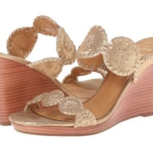 Jack Rogers Luccia Stardust Gold Wedge